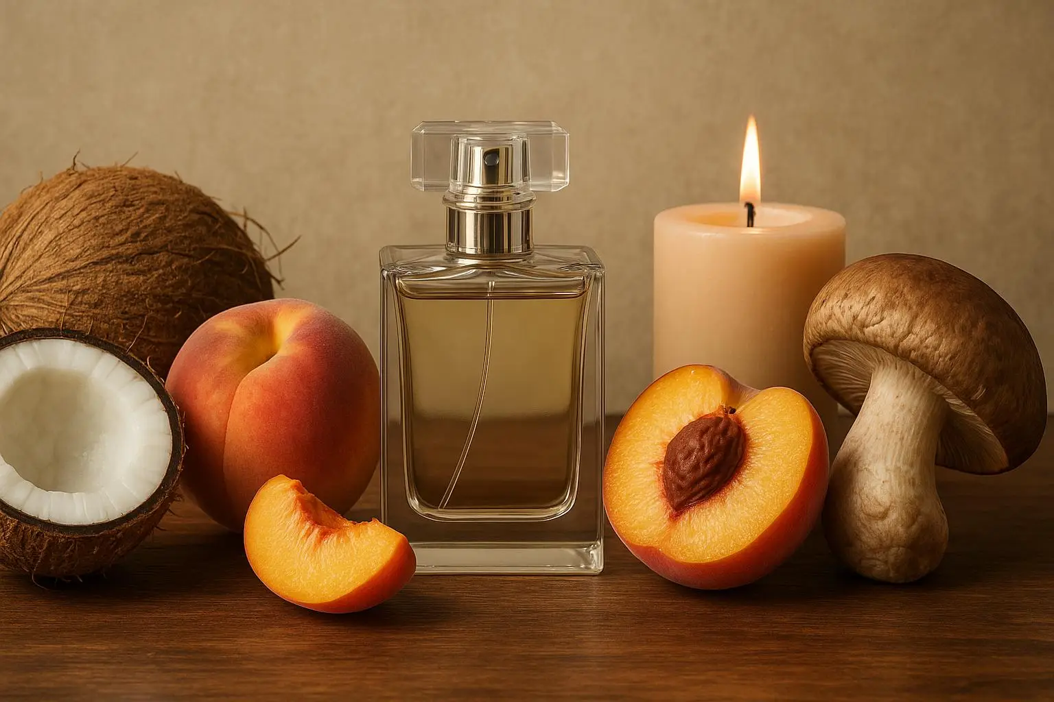 Лактоны в парфюмерии: от кокоса и персика до свечей и грибов