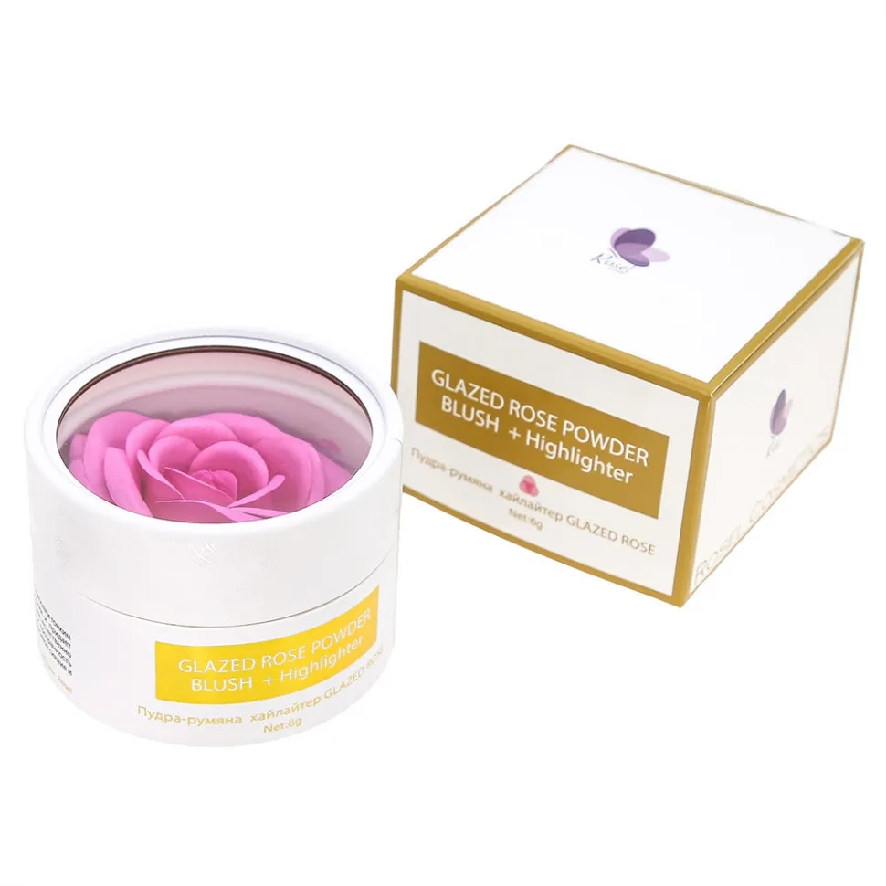 Пудра-румяна Хайлайтер Rosel Cosmetics Glazed Rose 6g R040