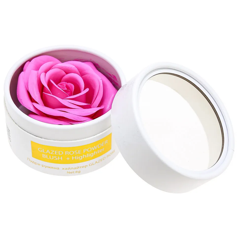 Пудра-румяна Хайлайтер Rosel Cosmetics Glazed Rose 6g R040