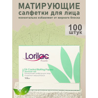 Матирующие салфетки для лица Lorilac Зеленый Чай 100шт