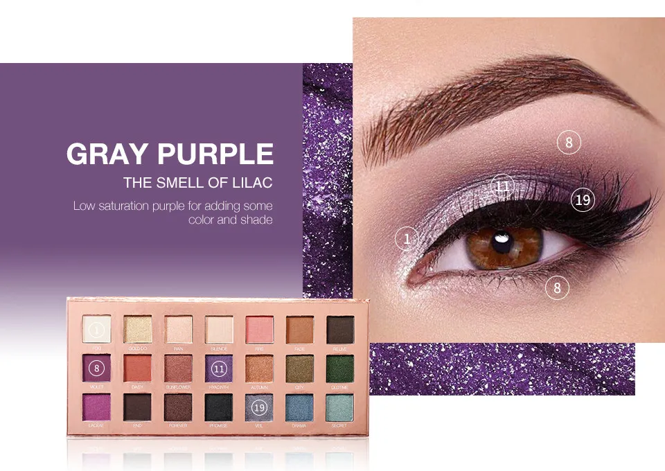 Пигментированные тени  21 цвет O.TWO.O арт. 9994 31.5 g.