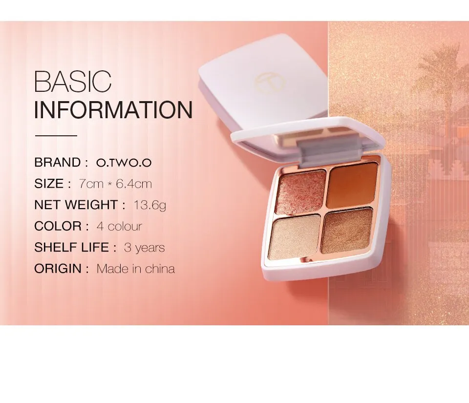 Тени O.TWO.O Colored Drawing Morocco 4цв (арт. 1003) 13.6 g.