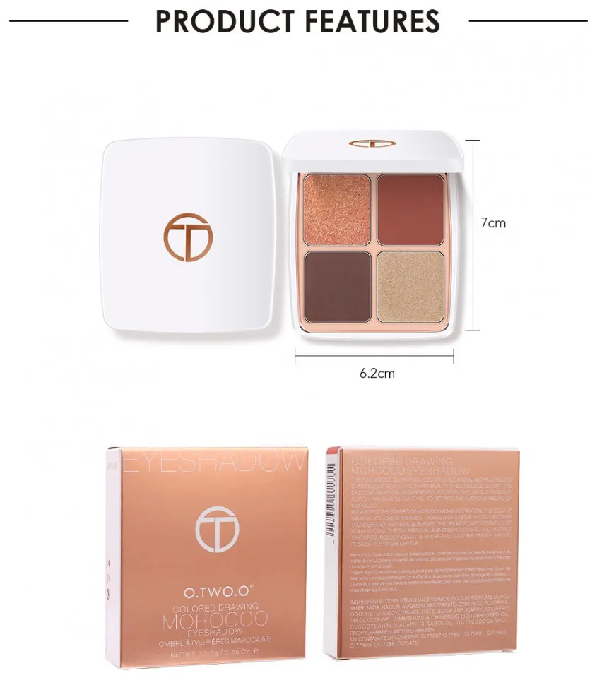 Тени O.TWO.O Colored Drawing Morocco 4цв (арт. 1003) 13.6 g.