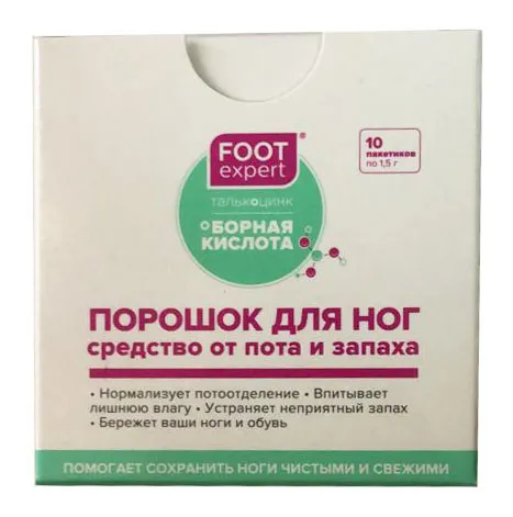 Foot Expert порошок для ног от пота и запаха 10 пакетиков