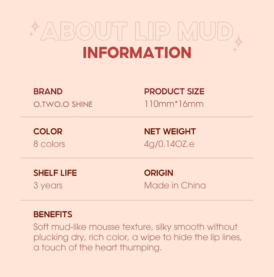 Матовый блеск для губ O.TWO.O арт. SE001 #3 4 g.