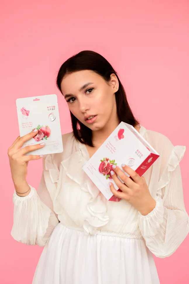 Маски для лица, шеи и декольте Rosel Cosmetics Boto Pomegranate