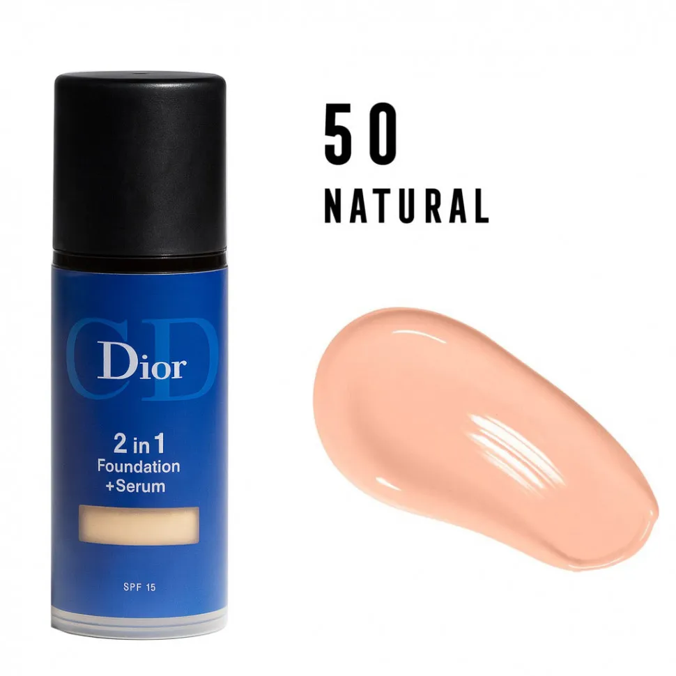 Тональный крем Dior  2in1 Foundation + Serum spf 15 30 ml #50 Natural