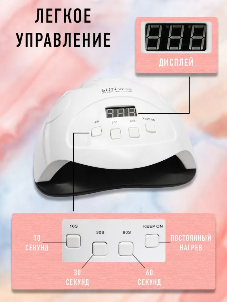 Лампа для сушки лака SUN X7 Plus UV+LED, 90W