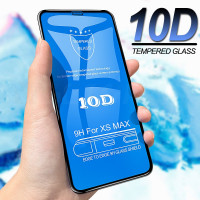 Защитное стекло 10D 9H Glass Pro для iPhone X Max - черный