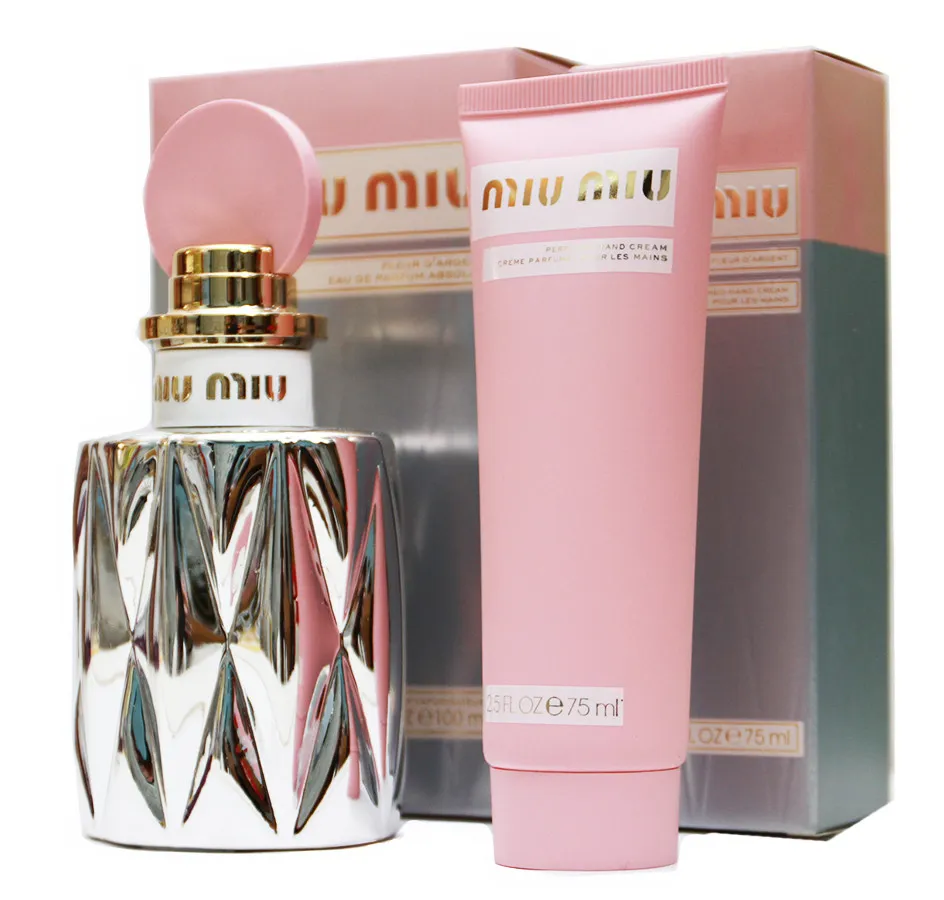 Подарочный набор Miu Miu Fleur D'argent Eau De Parfum Absolue - Духи 100 ml + Крем для рук 75 ml
