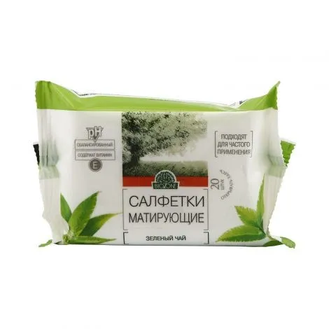 BioZone Салфетки матирующие  Зелёный чай (20 шт.)