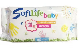 Softline baby влажные детские салфетки 80 шт