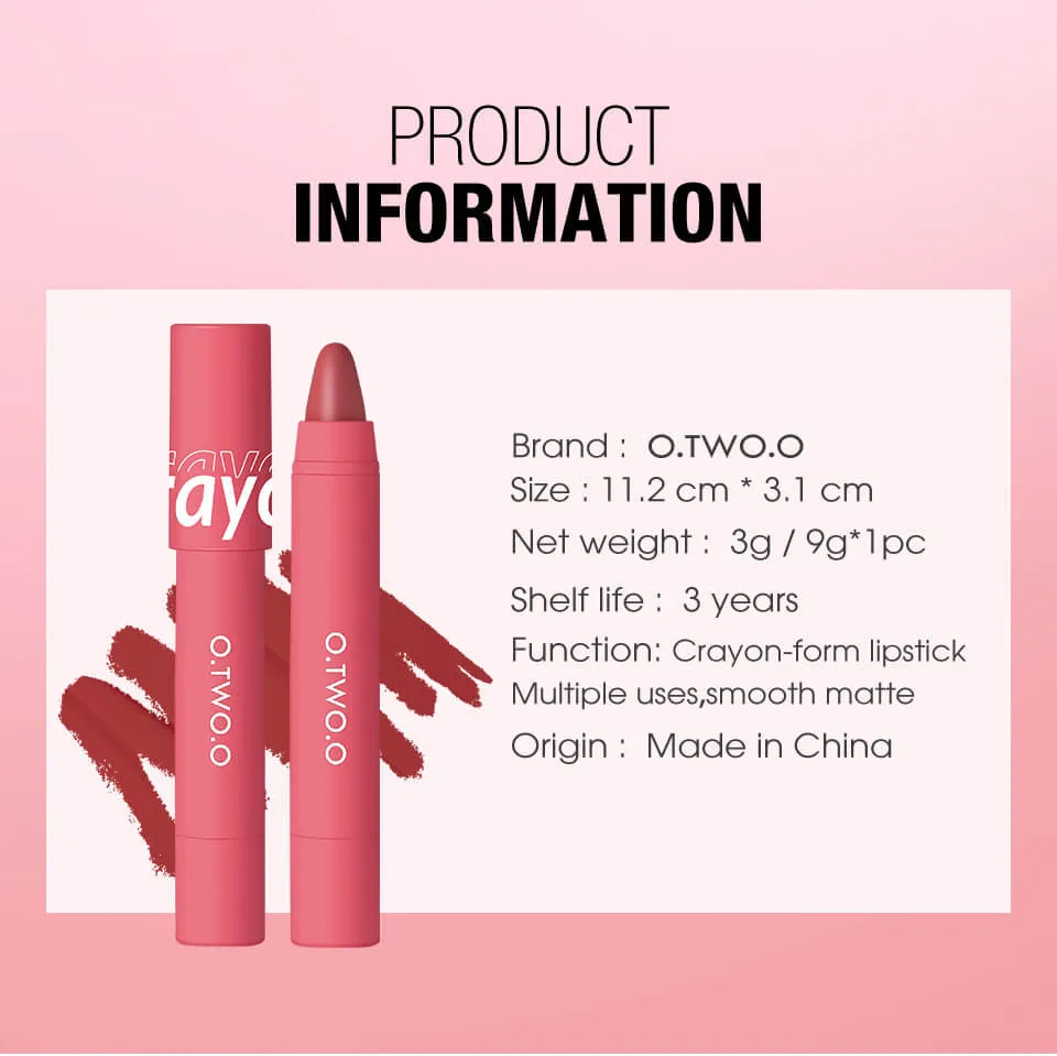 Матовый карандаш для губ O.TWO.O #4 Красный 3.5 g. Арт: SC051