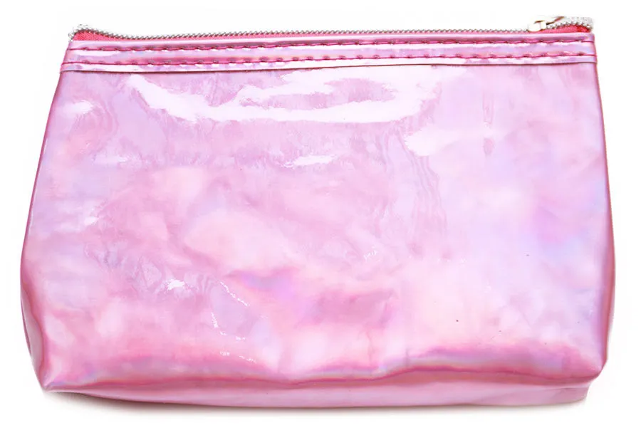 Набор кистей с косметичкой - 8 кистей (малиновая)