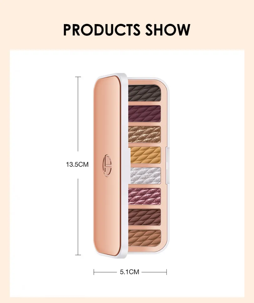 Палитра теней для век 8 цветов O.TWO.O арт. SC021 #01 10 g.