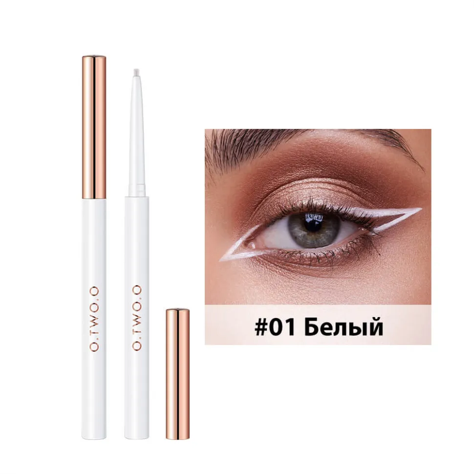 O.TWO.O Гелевая подводка для глаз Gel Eyeliner Waterproof Soft Eye Liner Pencil Quick Dry Makeup SC028 №01 White