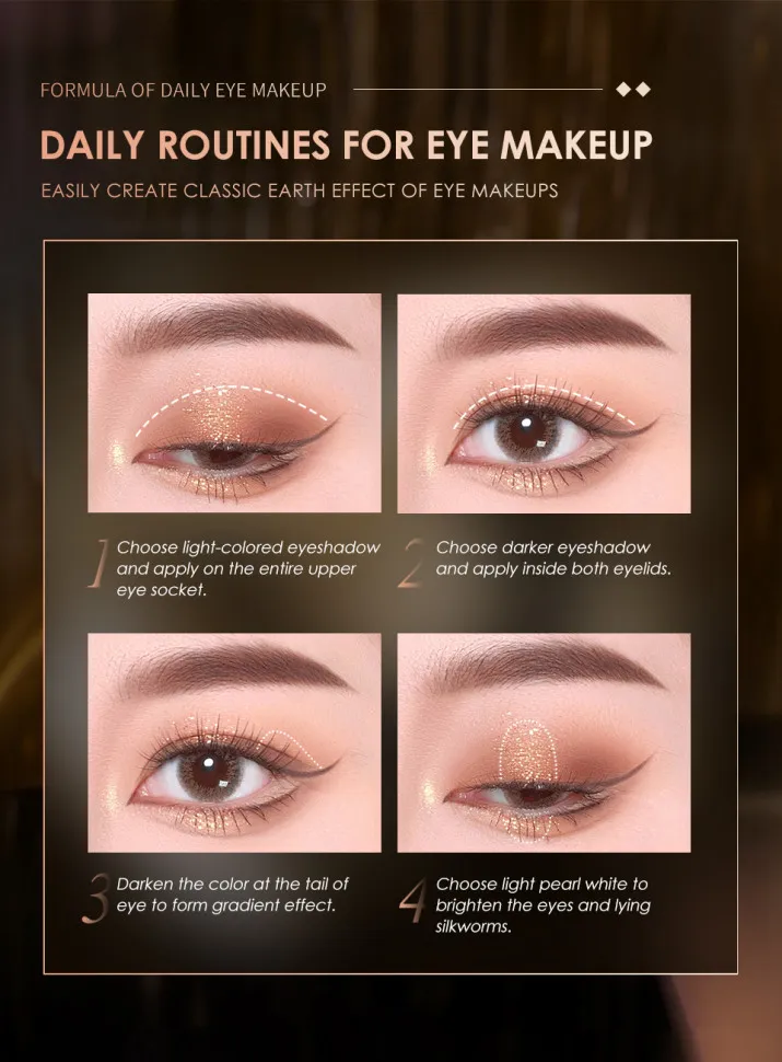 Палитра теней для век 8 цветов O.TWO.O арт. SC021 #04 10 g.