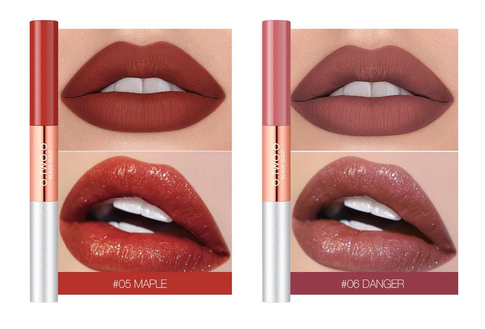Блеск для губ 2 в 1 матовый O.TWO.O Lip Color 3.5 ml (арт. 6034)