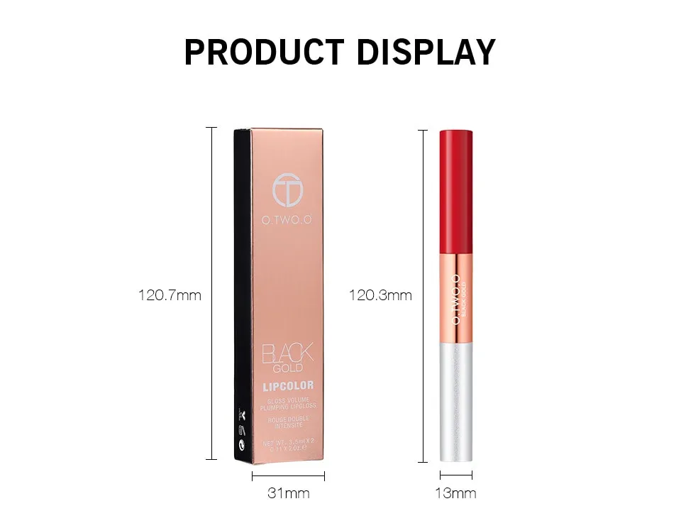 Блеск для губ 2 в 1 матовый O.TWO.O Lip Color 3.5 ml (арт. 6034)