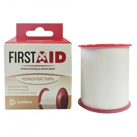 First Aid Пластырь медицинский фиксирующий 5х500см