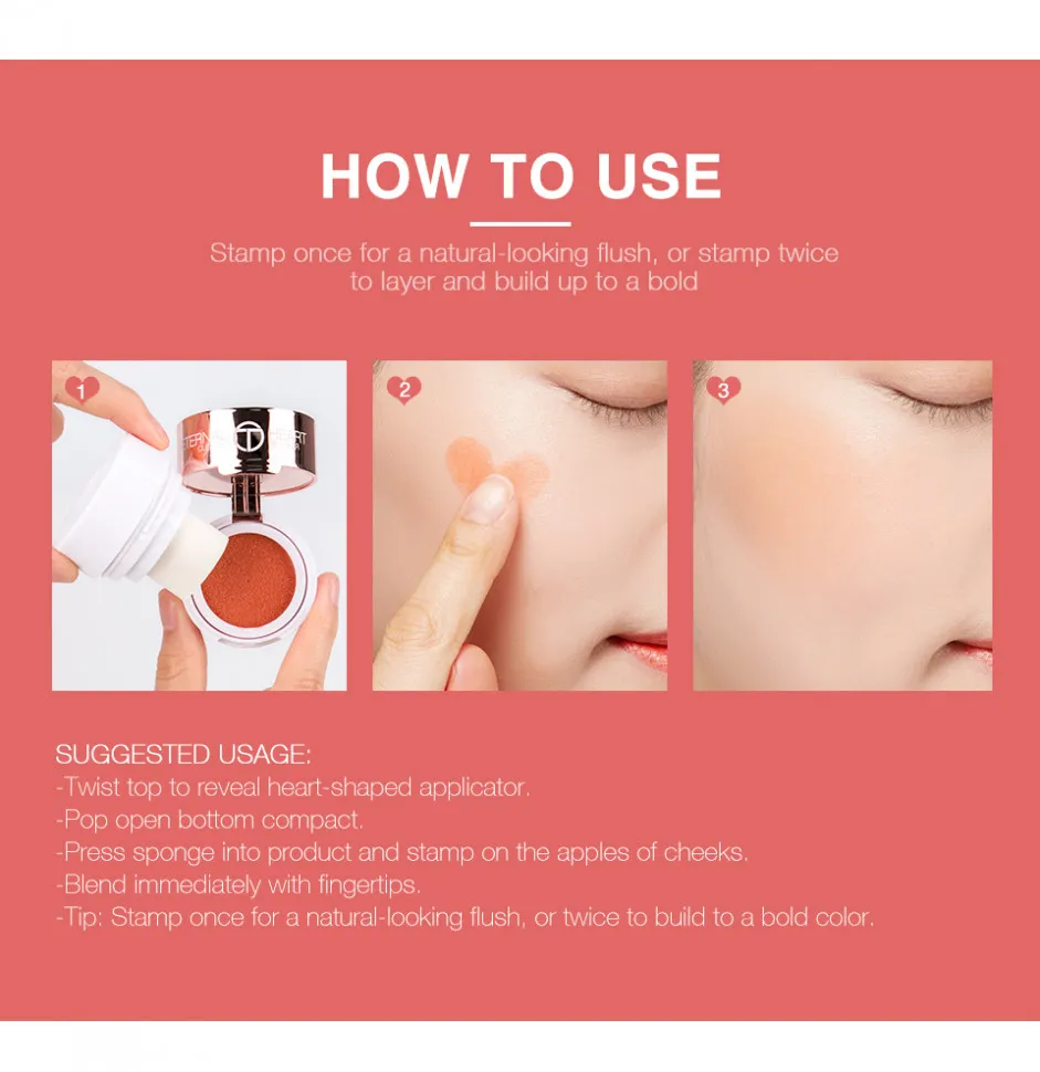 Румяна O.TWO.O Eternal Heart Cushion Blusher  6 ml (арт. 9997)