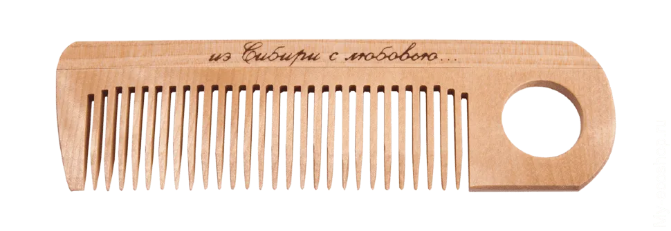 Расчёска с отверстием, частый зуб 155 мм