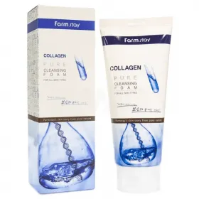 Коллагеновая пенка для умывания FarmStay Collagen Pure Cleansing Foam 180 ml