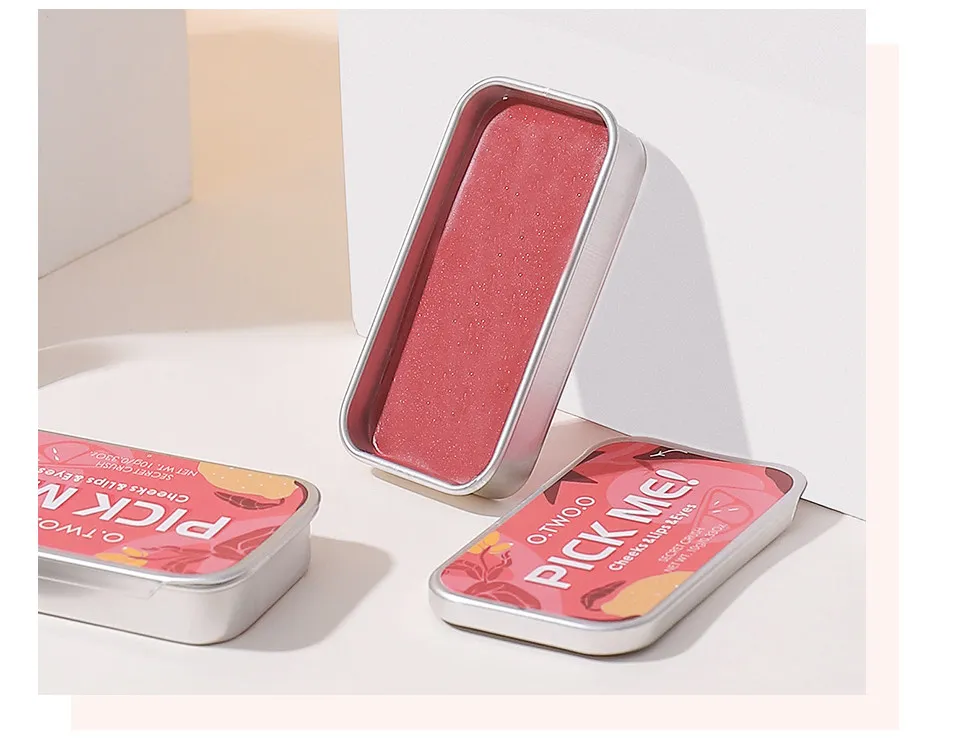 Матовый крем 3 в 1 (румяна, тени для век, помада для губ) O.TWO.O Pick Me 10г #9139 (№01 Персиковый)