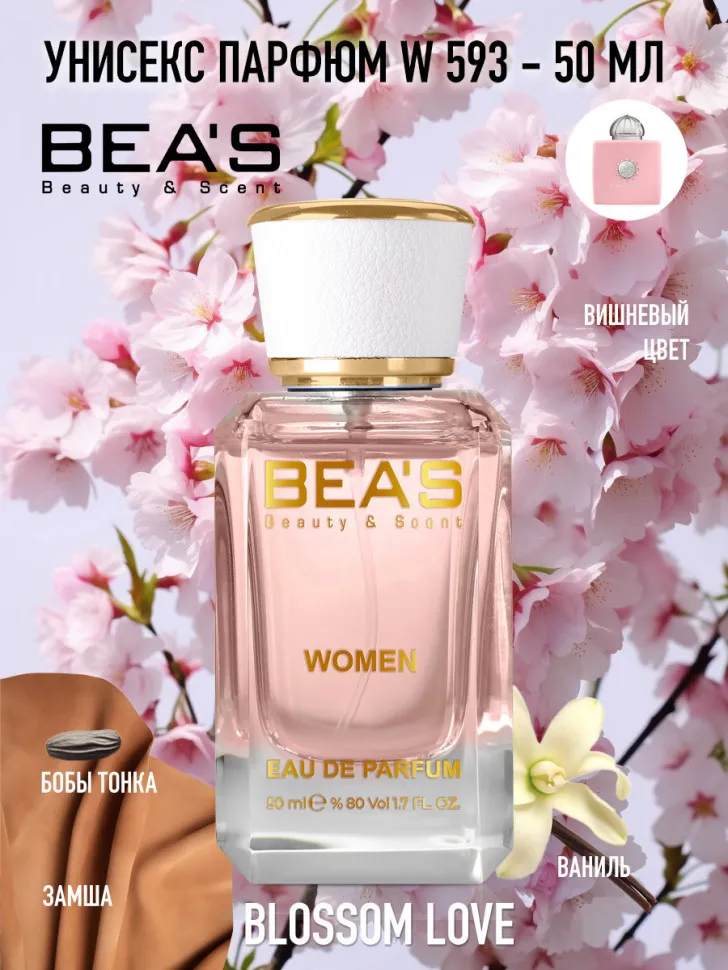 Парфюм Beas 50 ml W 593 Amouage Blossom Love for women