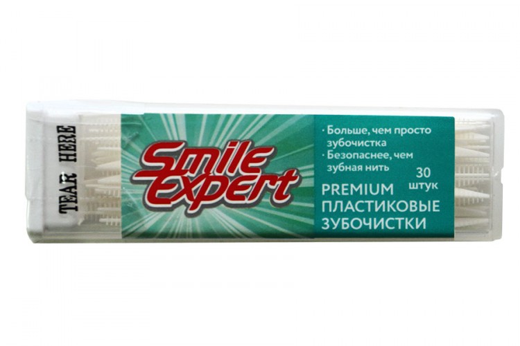 Smile Expert Премиум Зубочистки (акриловый чехол), 30шт.