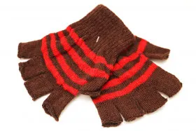 Перчатки без пальцев Полосатые