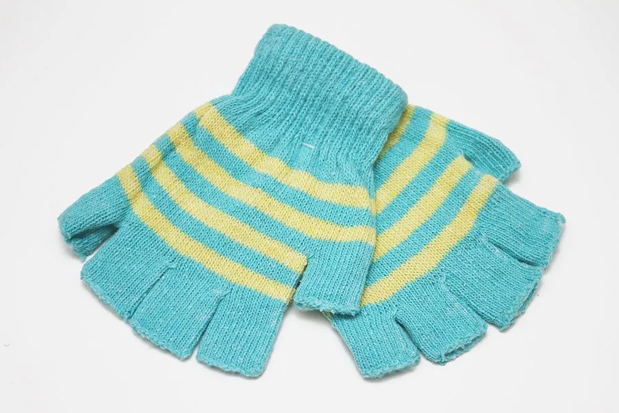 Перчатки без пальцев Полосатые