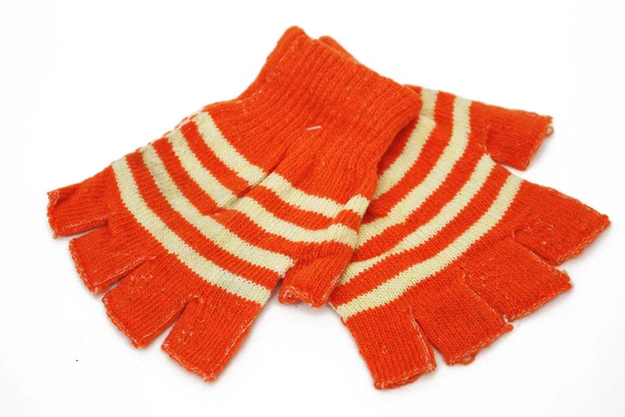 Перчатки без пальцев Полосатые