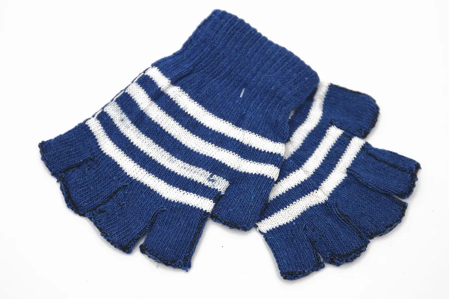 Перчатки без пальцев Полосатые