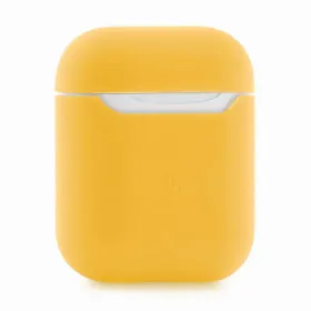 Силиконовый чехол для Эпл ЭирПодс 2 Silicone Case (желтый)