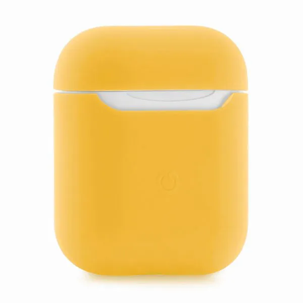 Силиконовый чехол для Эпл ЭирПодс 2 Silicone Case (желтый)