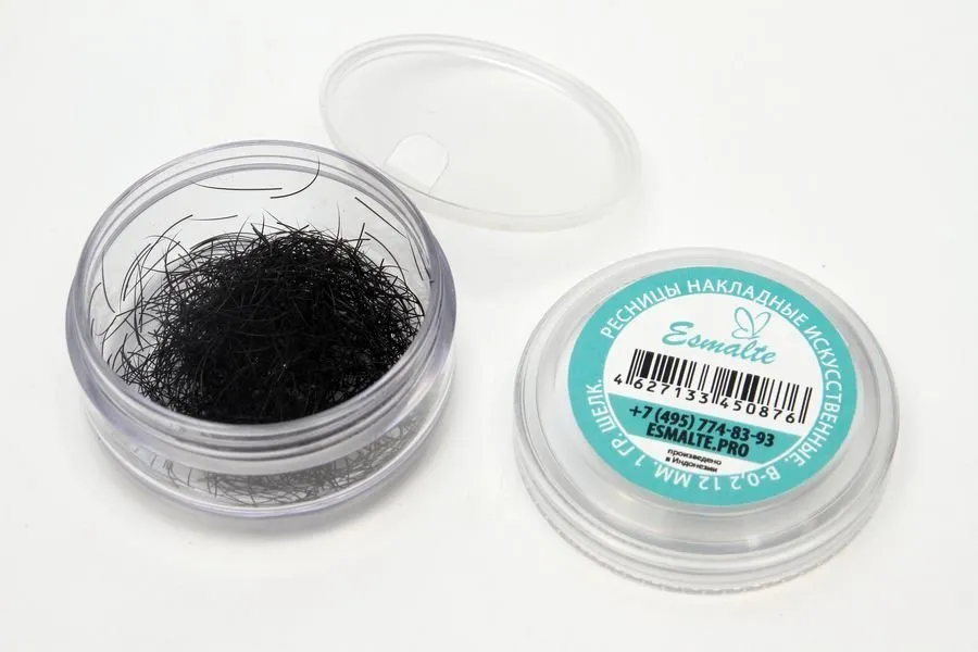 Ресницы Esmalte в банке B-0.2 - 12мм 1гр. Шелк