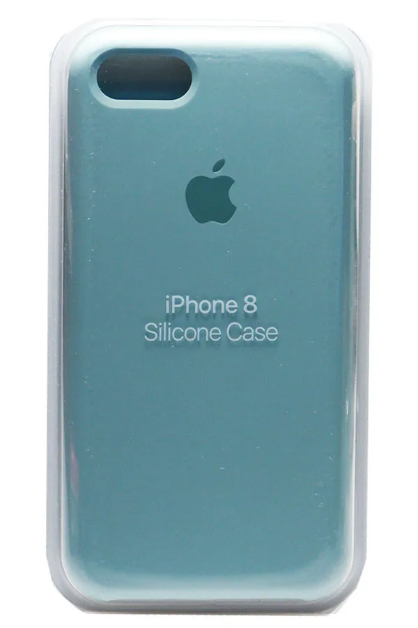 Силиконовый чехол для Айфон 7/8 темно-голубой