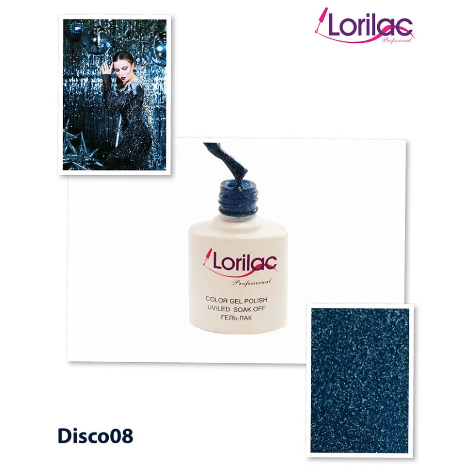 Гель-лак Lorilac серия Disco 8 - 10 ml