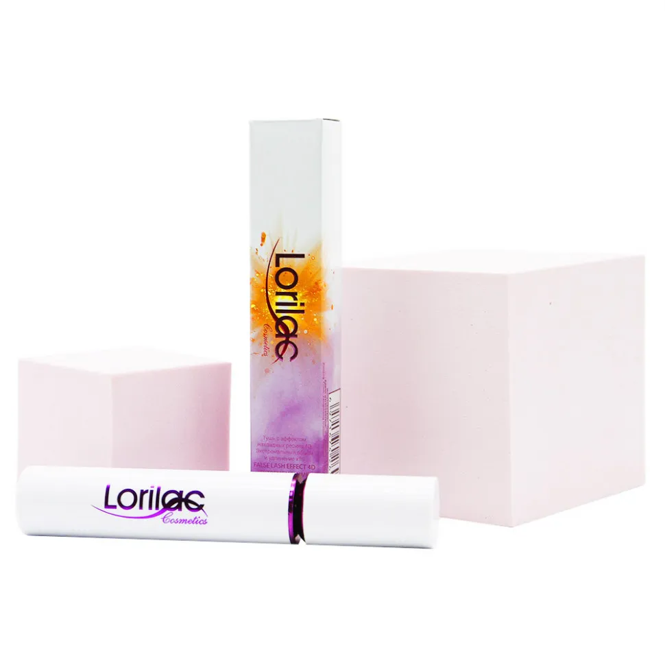 Тушь для ресниц Lorilac с эффектом накладных ресниц 4D экстремальный объем и удлинение х 10 (прямая кисточка) 7 g. арт. E023-3