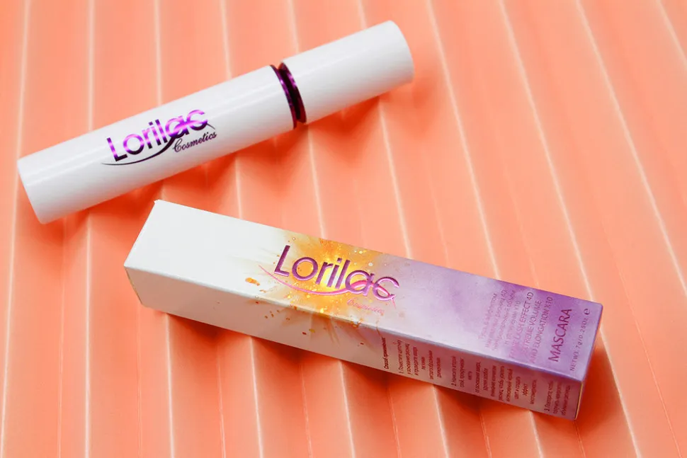 Тушь для ресниц Lorilac с эффектом накладных ресниц 4D экстремальный объем и удлинение х 10 (прямая кисточка) 7 g. арт. E023-3