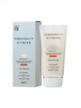 Осветляющий солнцезащитный крем Jigott WHITENING UV SUN BLOCK SPF50+,70 ml
