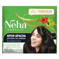 Краска - крем для волос Himalaya Neha без аммиака Индийская Хна Интенсивный Черный 15 ml + Окислитель 15 ml
