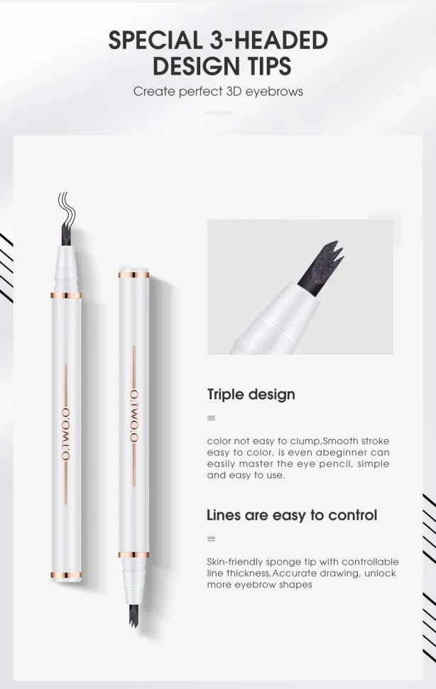 Карандаш для бровей O.TWO.O арт. 1013 #02 (Medium Brown) 2 ml