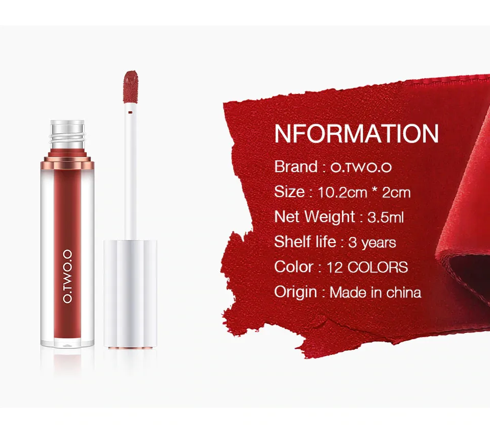 Матовый блеск O.TWO.O Matte liquid lipstick №03 (1009) 3 ml