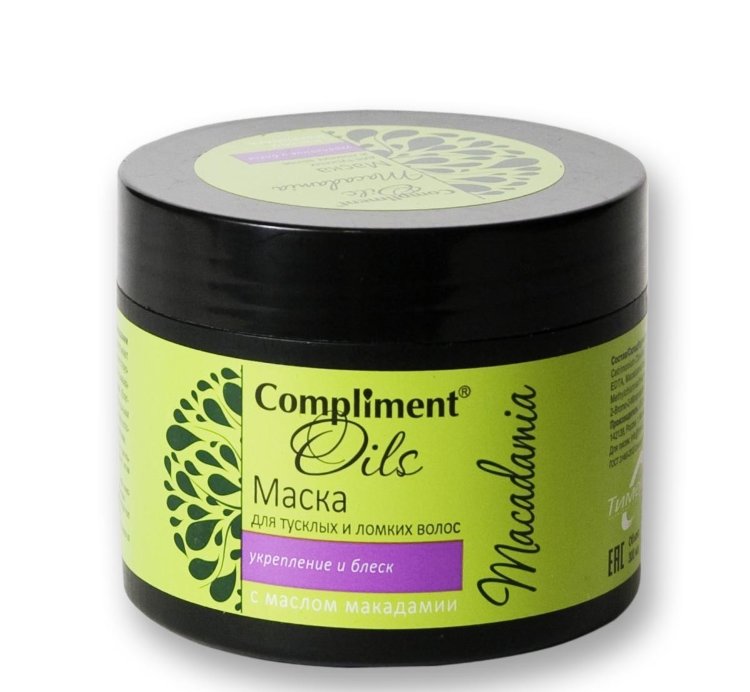 Маска для волос Compliment Oils Macadamia укрепление и блеск 300 ml