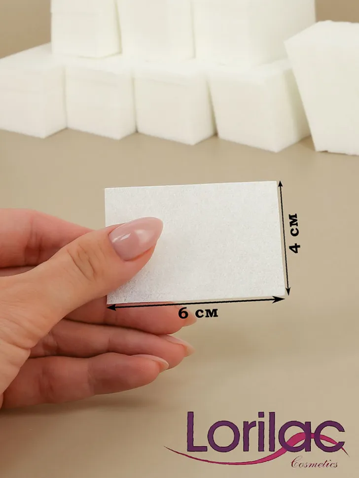 Безворсовые твердые салфетки для маникюра Lorilac - 600 шт.