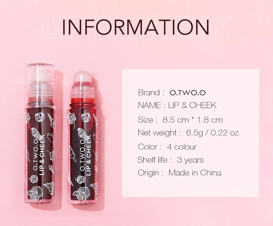 Тинт для губ 2 в 1 O.TWO.O арт. YJ005-01 №4 (Strawberry Love Hickey) 6.5 g.