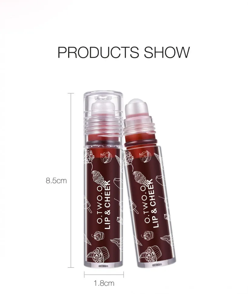 Тинт для губ 2 в 1 O.TWO.O арт. YJ005-01 №4 (Strawberry Love Hickey) 6.5 g.