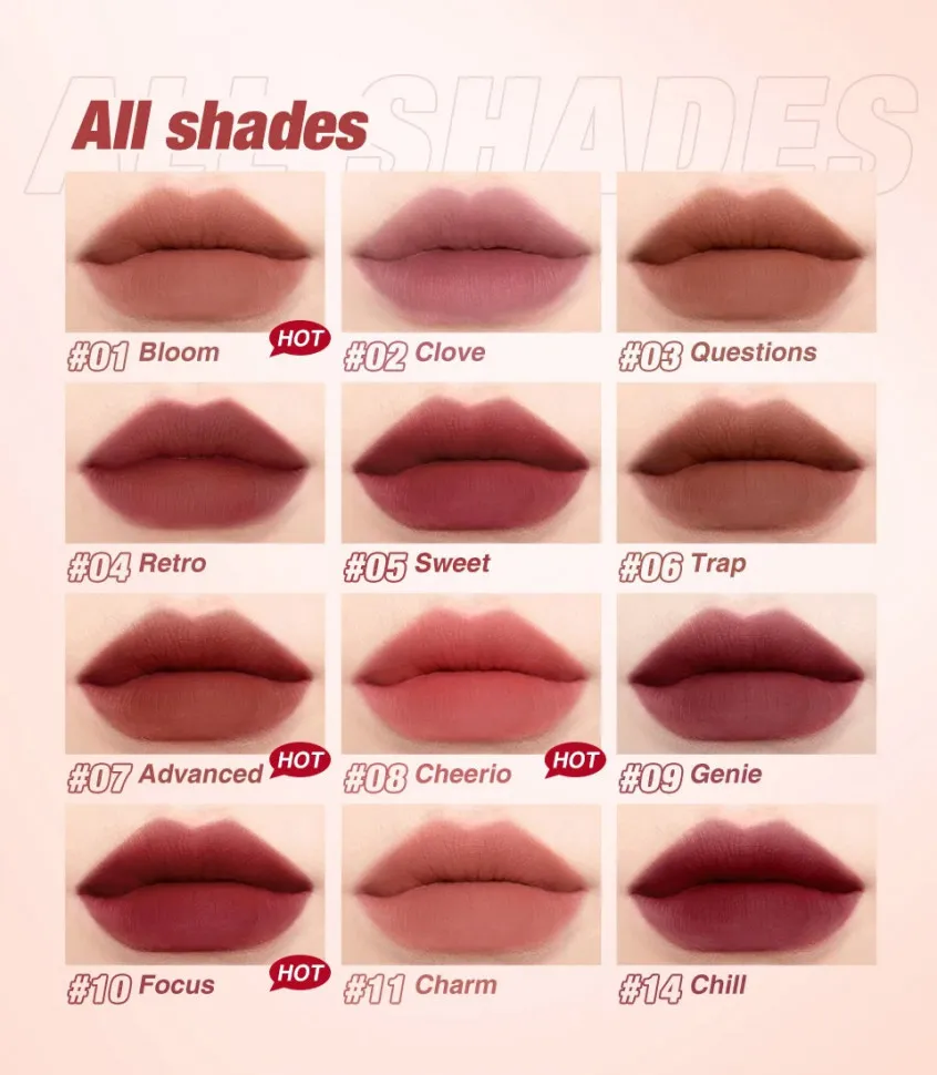 Матовая губная жидкая губная помада O.TWO.O 2 мл - арт 9144 #08 Кораллово-красный